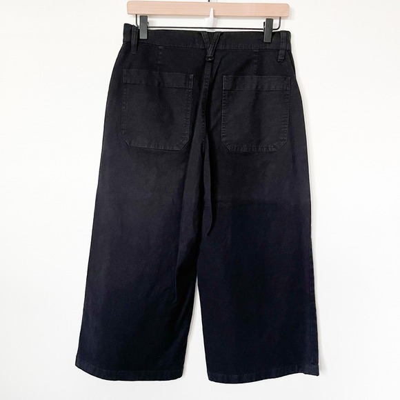 J.Crew Point Sur Wide Leg Crop Pants Black Womens 28 Petite - Picture 6 of 14